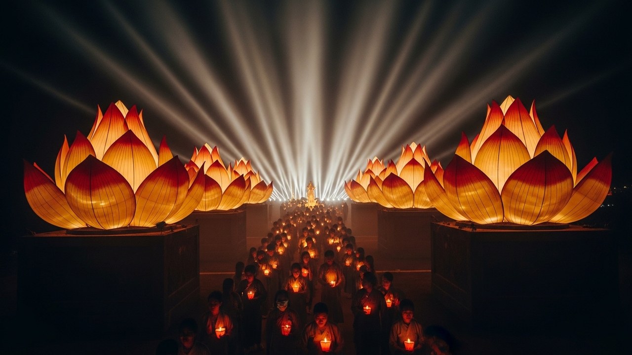 7 hoa sen khổng lồ tại Đà Lạt